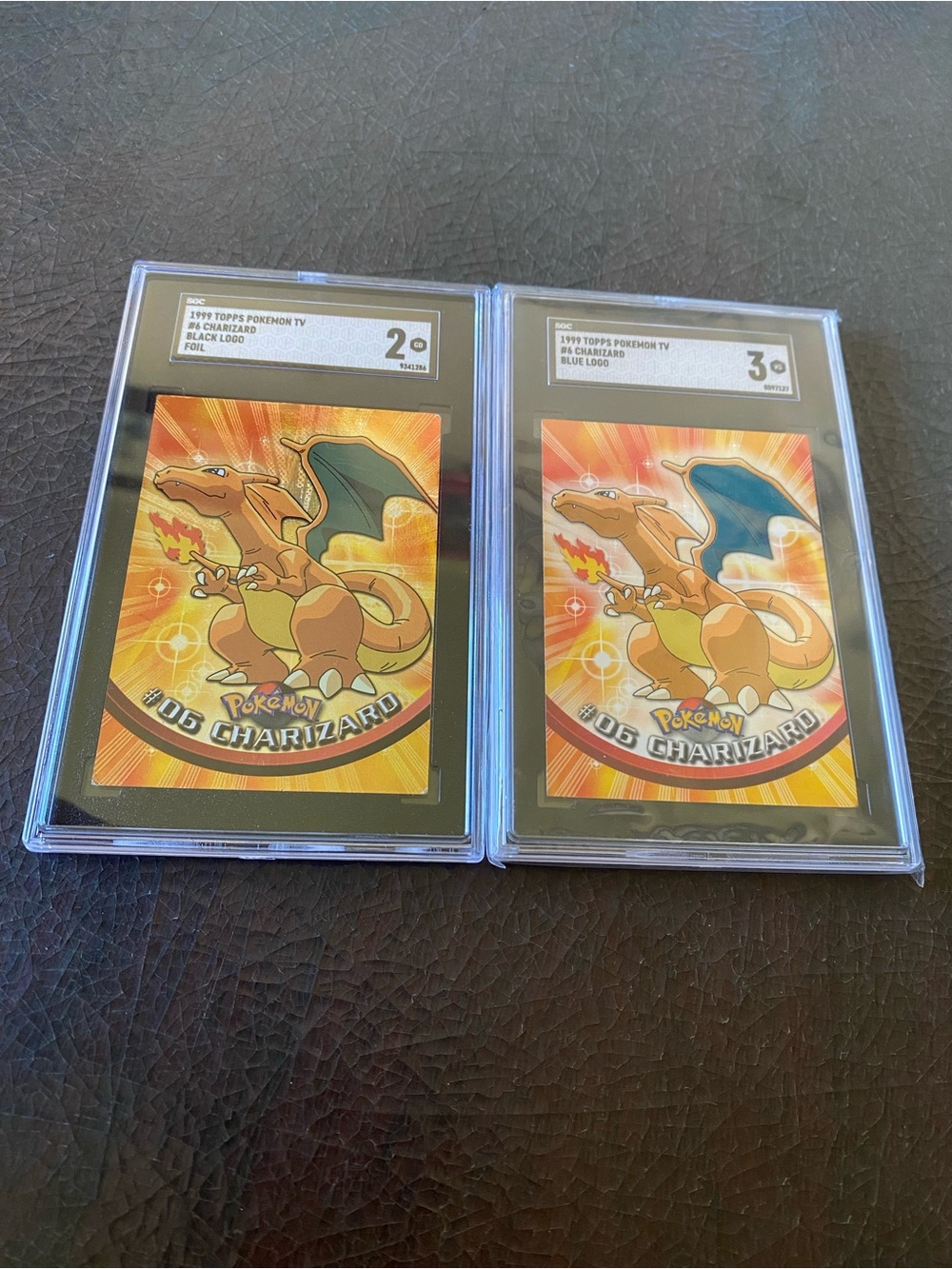 Topps 1999 Pokemon TV (Blue Logo) Charizard #6 Foil Pokemon TCG SGC 3